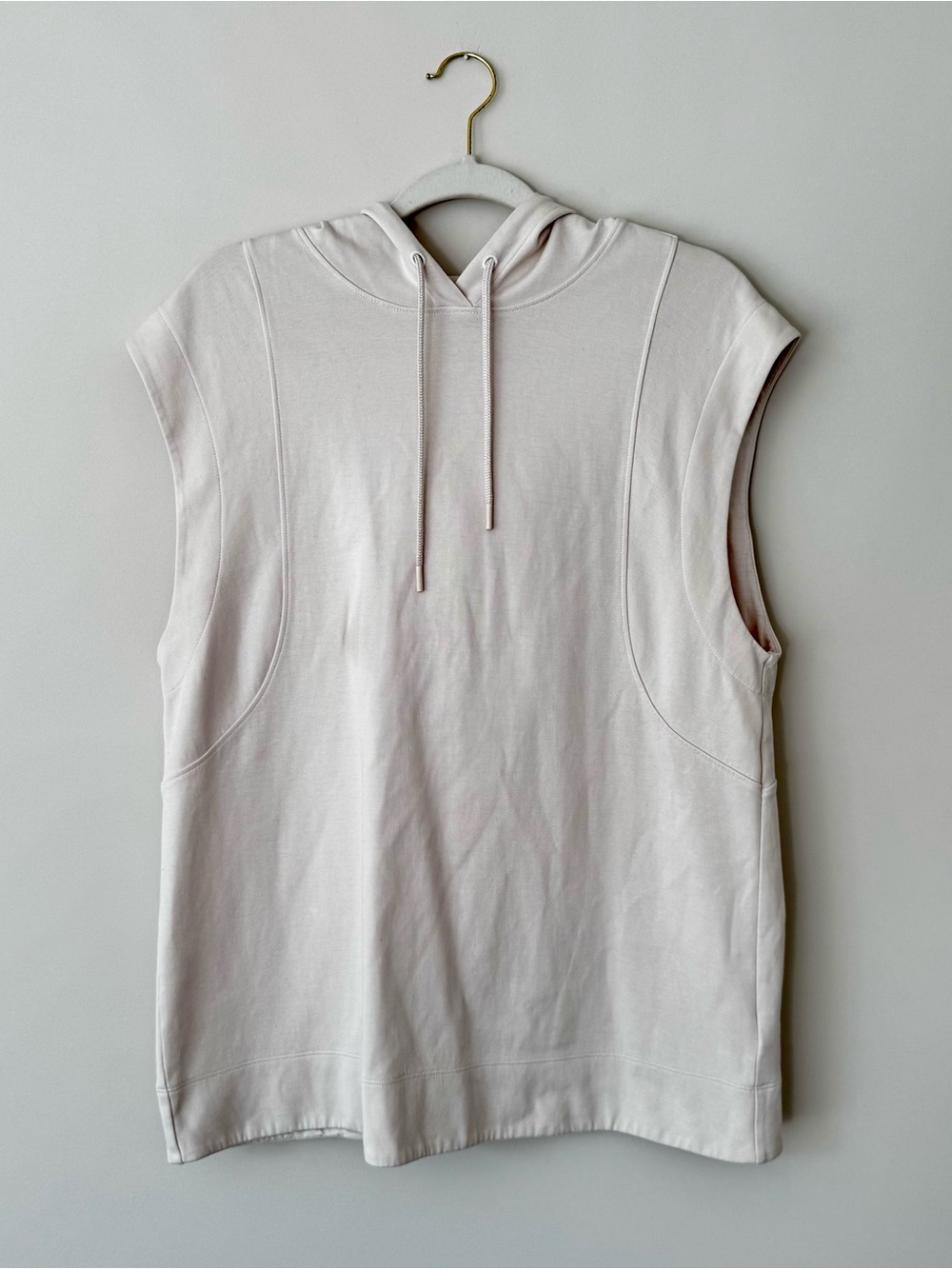 Athleta Sundown Hooded Sweatshirt Tank, Beige / Cream – Size Small - Picture 2 of 8